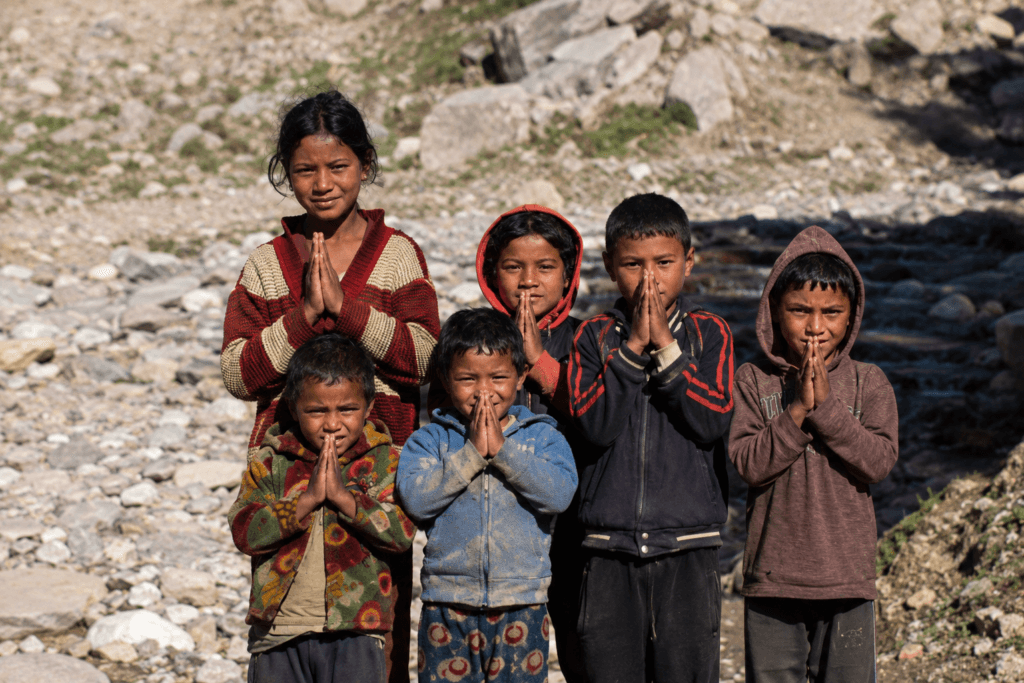 Nepali village children