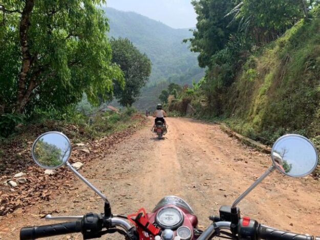 Motorcycle Ride in Chitwan Nepal Park